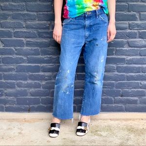 Totally distressed vintage wranglers